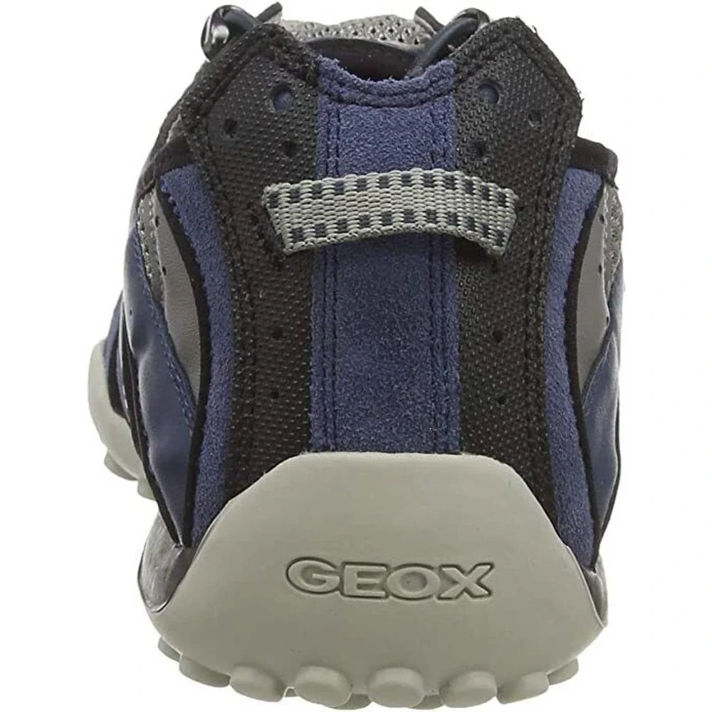 Geox‎ Men's Respira Low-Top Sneakers Bungee Laces - Blue Grey C0024 - Size 14